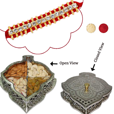 "Rakhi - SR-9160 -432(Single Rakhi), Dryfruit  Box DFB4000 - Click here to View more details about this Product